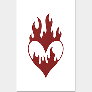 Flaming Heart Posters and Art